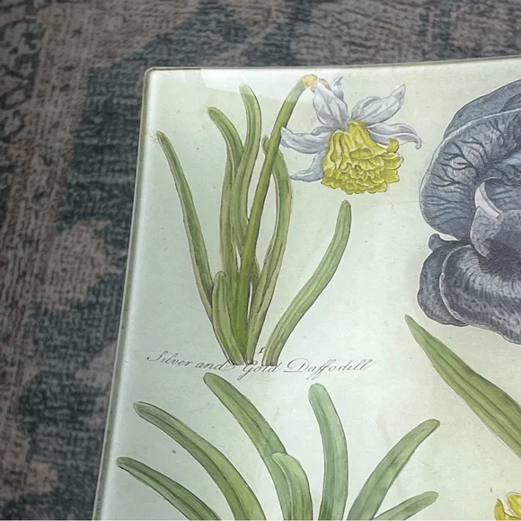 🆕 SIGNED John Derian Floral Print Dish Tray Plate Catch All Design Hanging Art - Picture 7 of 13